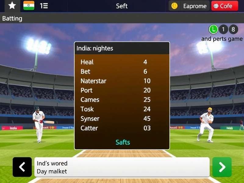 India Cricket Sensation Batting Interface